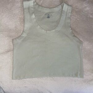 Brandy Melville Ribbed Tank Top - Light Cream